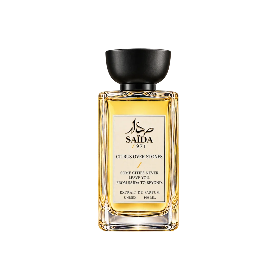 Citrus Over Stones bottle, extrait de parfum