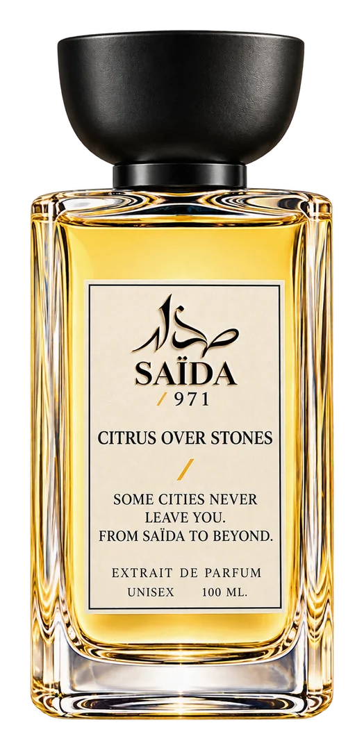 Citrus Over Stones bottle, extrait de parfum